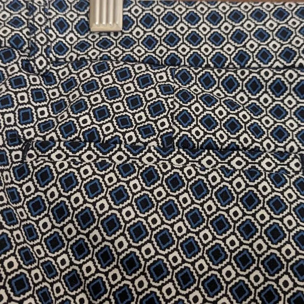 HILARY RADLEY Women's Capri Pant Size 12 Stretch Geometric Straight Mid Rise - Picture 8 of 15